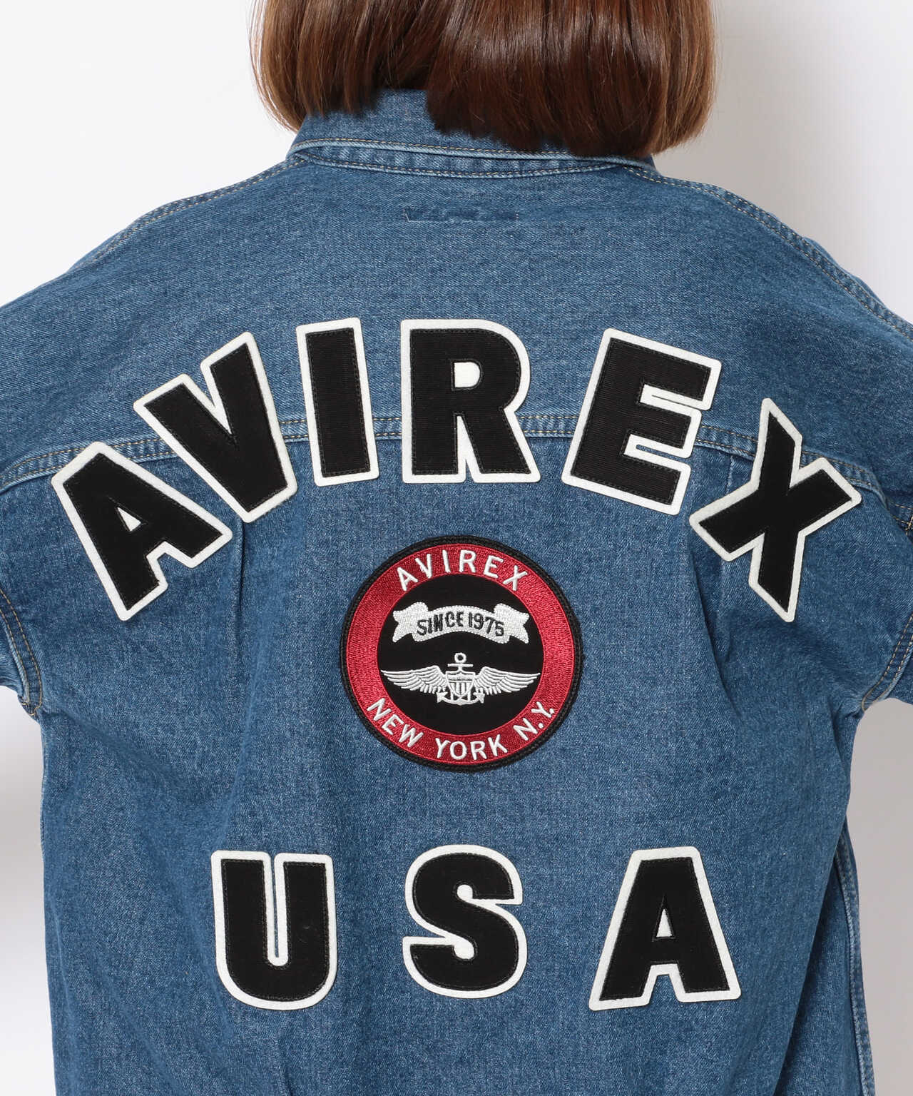 直営店限定】TYPE BLUE VARSITY DENIM JACKET/ タイプブルー バー