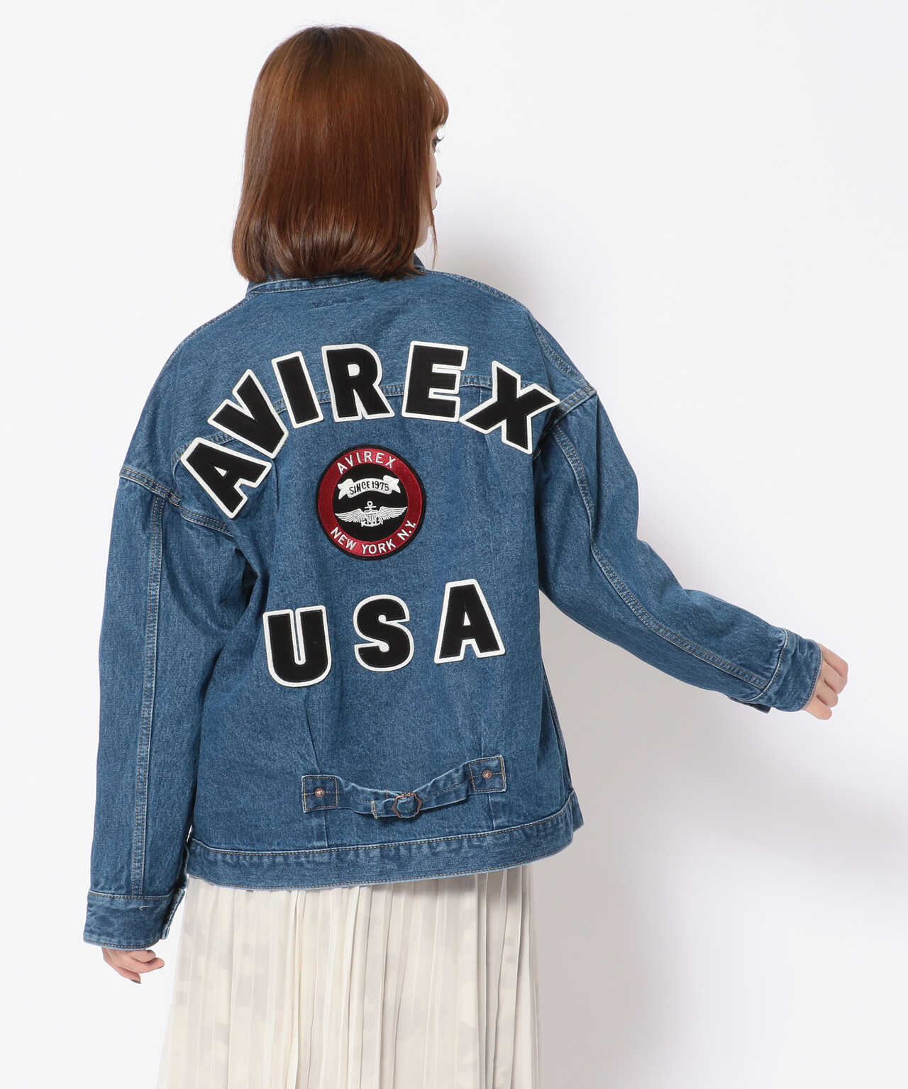 直営店限定】TYPE BLUE VARSITY DENIM JACKET/ タイプブルー バー