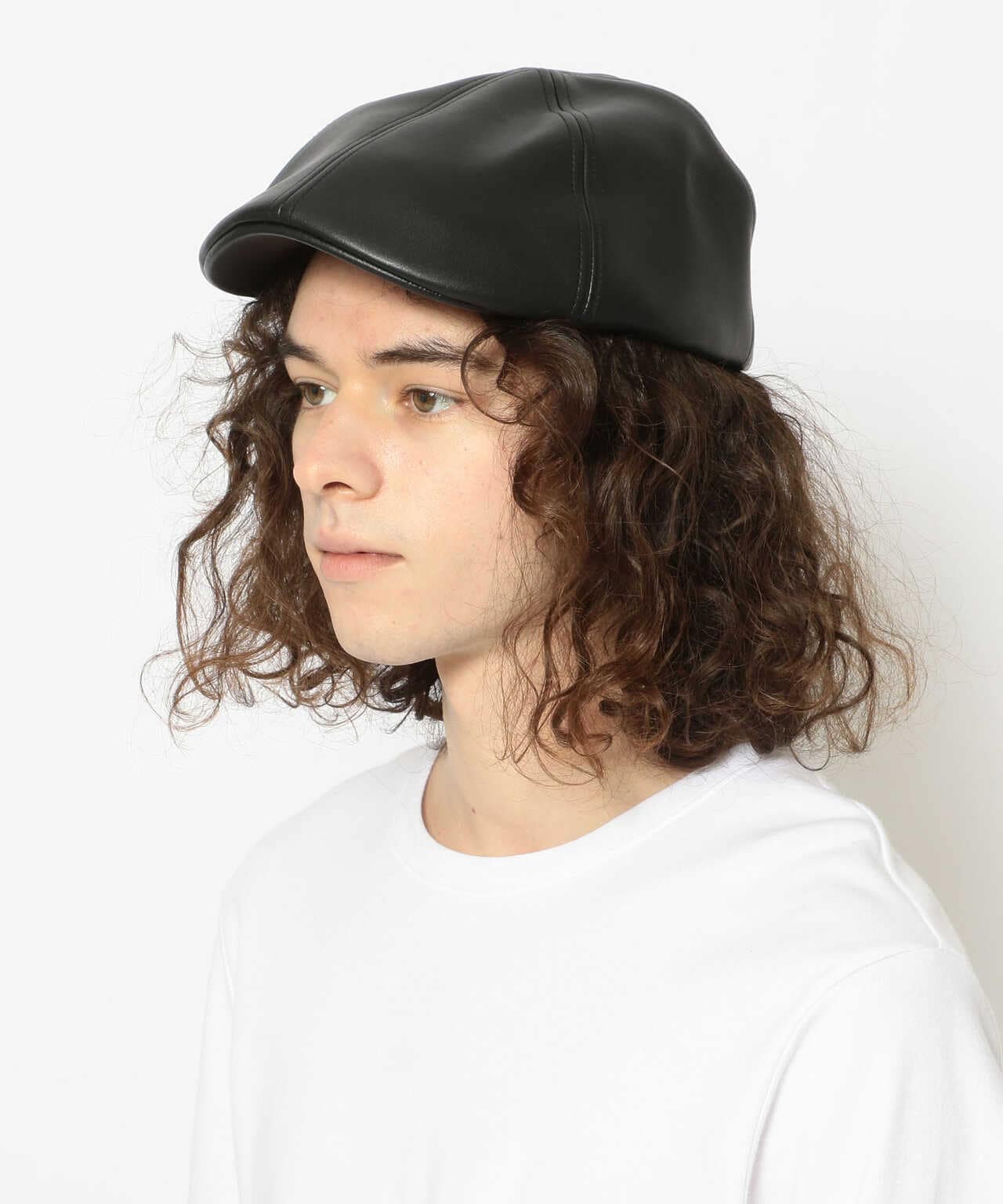 エコ レザー ハンチング キャップ/ECO LEATHER HUNTING CAP