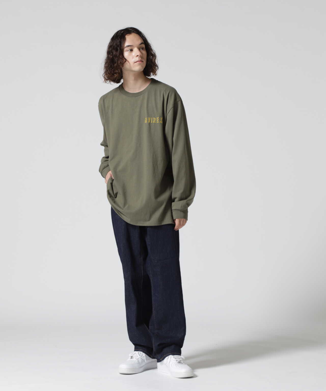 直営店限定】LEATHER PATCH DENIM PANTS / レザー パッチ デニム 