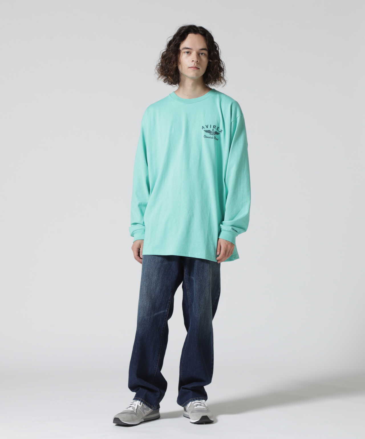 直営店限定】LEATHER PATCH DENIM PANTS / レザー パッチ デニム 