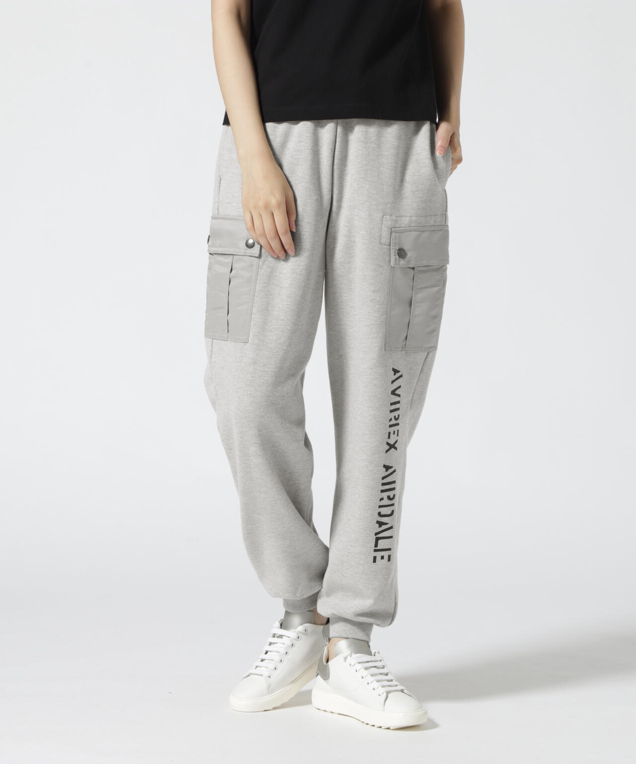 新品未使用☆値下げ☆meer.RIB HEM SWEAT PANTS ネイビーリブ