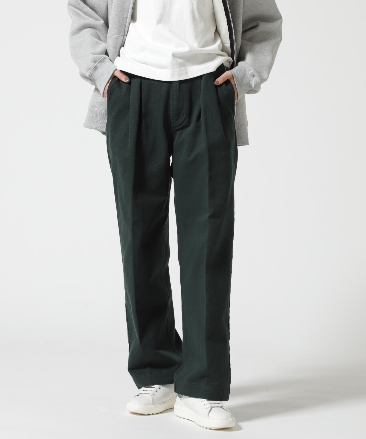 股下77JOHNLAWRENCESULLVAN WIDE TACK PANTS - パンツ