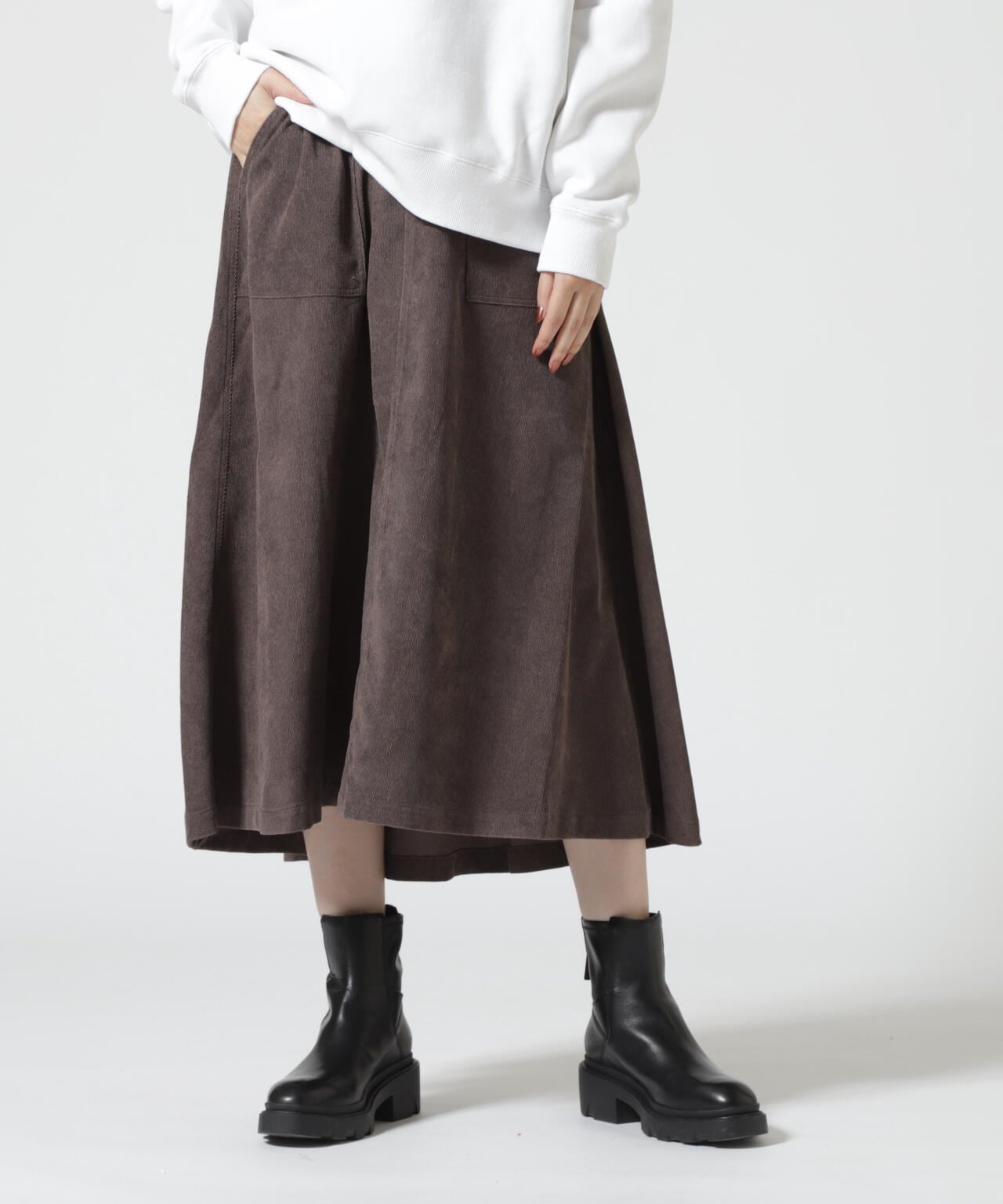 CORDUROY NARROW RIBS SKIRT/ コーデュロイ ナローリブスカート