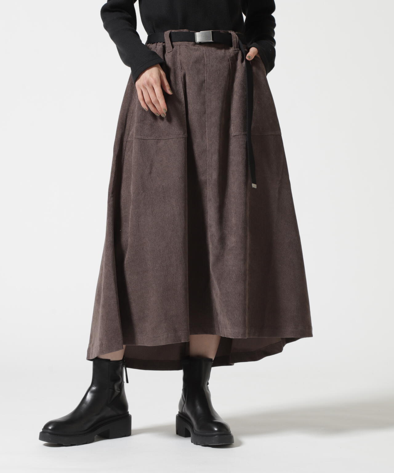 CORDUROY NARROW RIBS SKIRT/ コーデュロイ ナローリブスカート