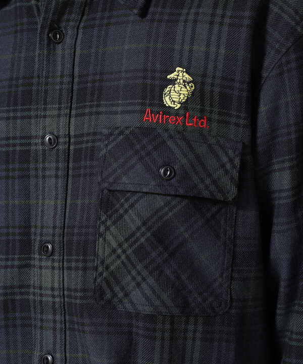 L/S CHECK SHIRT USMC / チェック シャツ USMC