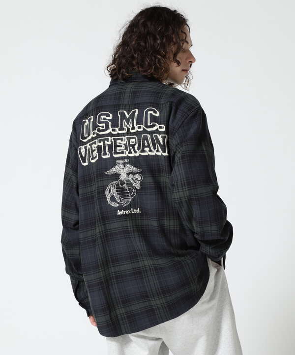 L/S CHECK SHIRT USMC / チェック シャツ USMC 