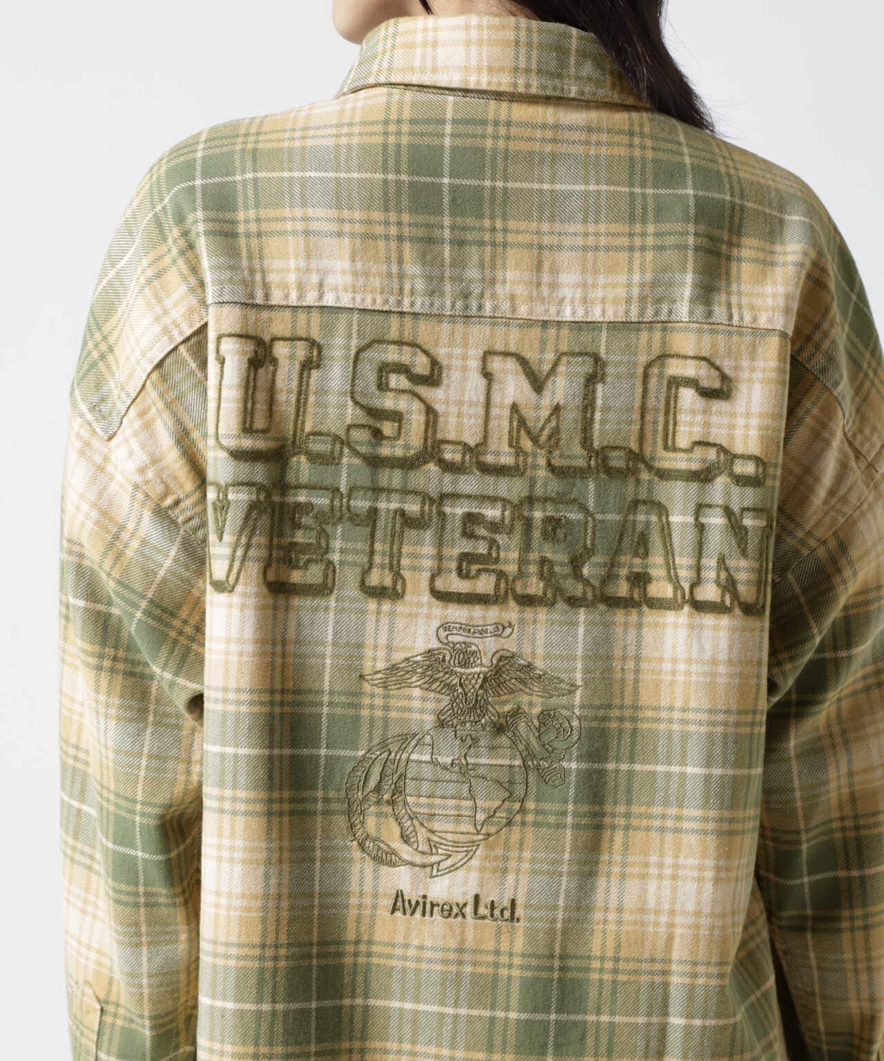 CHECK SHIRT ONEPIECE USMC/ チェックシャツワンピースUSMC | AVIREX