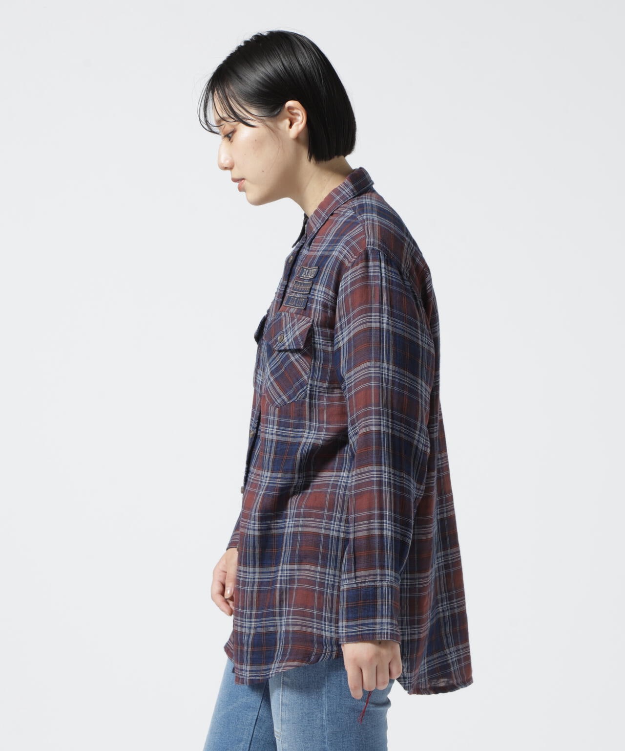 REBUILD COLLECTION》INDIGO CHECK SHIRT/ インディゴチェックシャツ