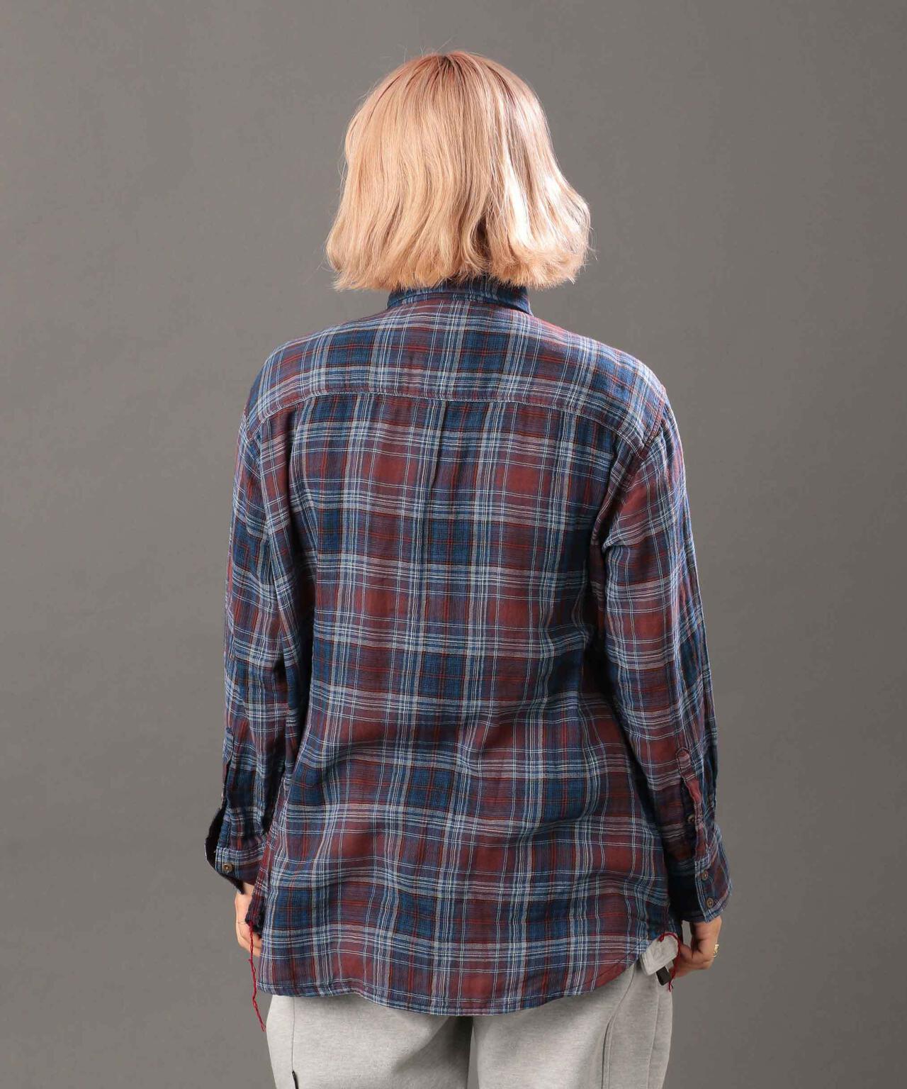 《REBUILD COLLECTION》INDIGO CHECK SHIRT/ インディゴチェックシャツ