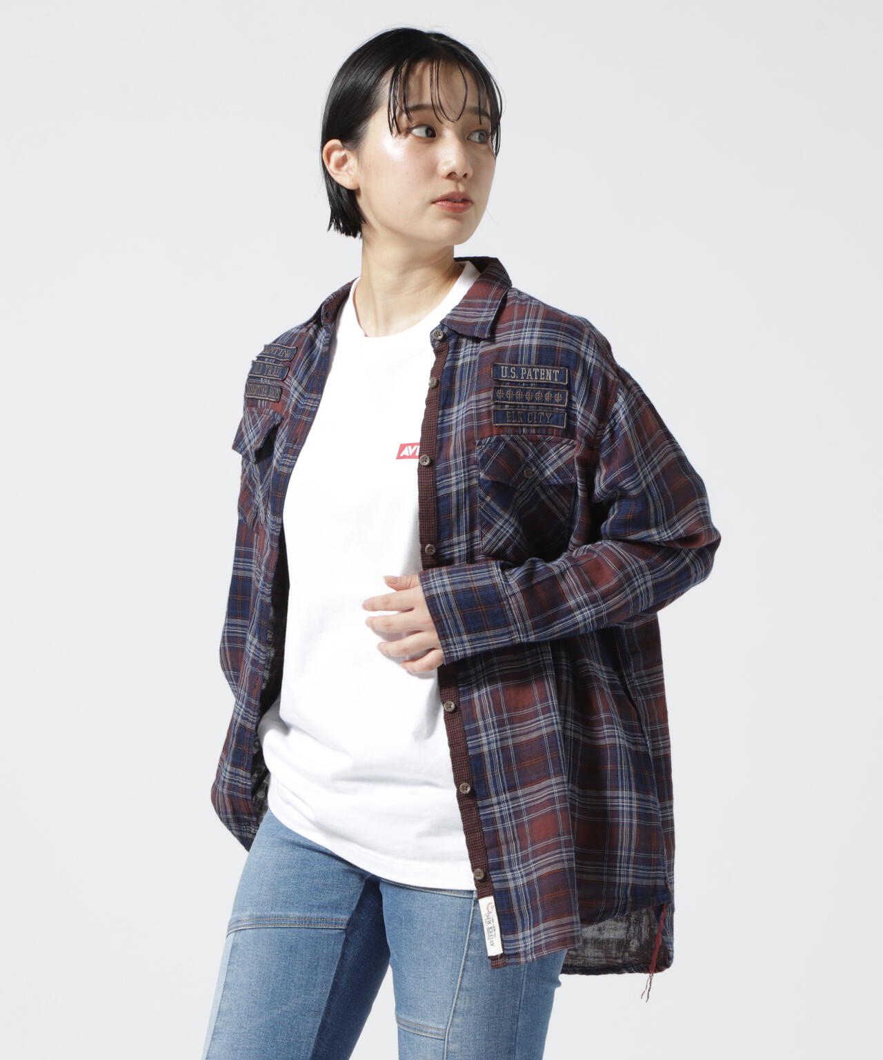 REBUILD COLLECTION》INDIGO CHECK SHIRT/ インディゴチェックシャツ