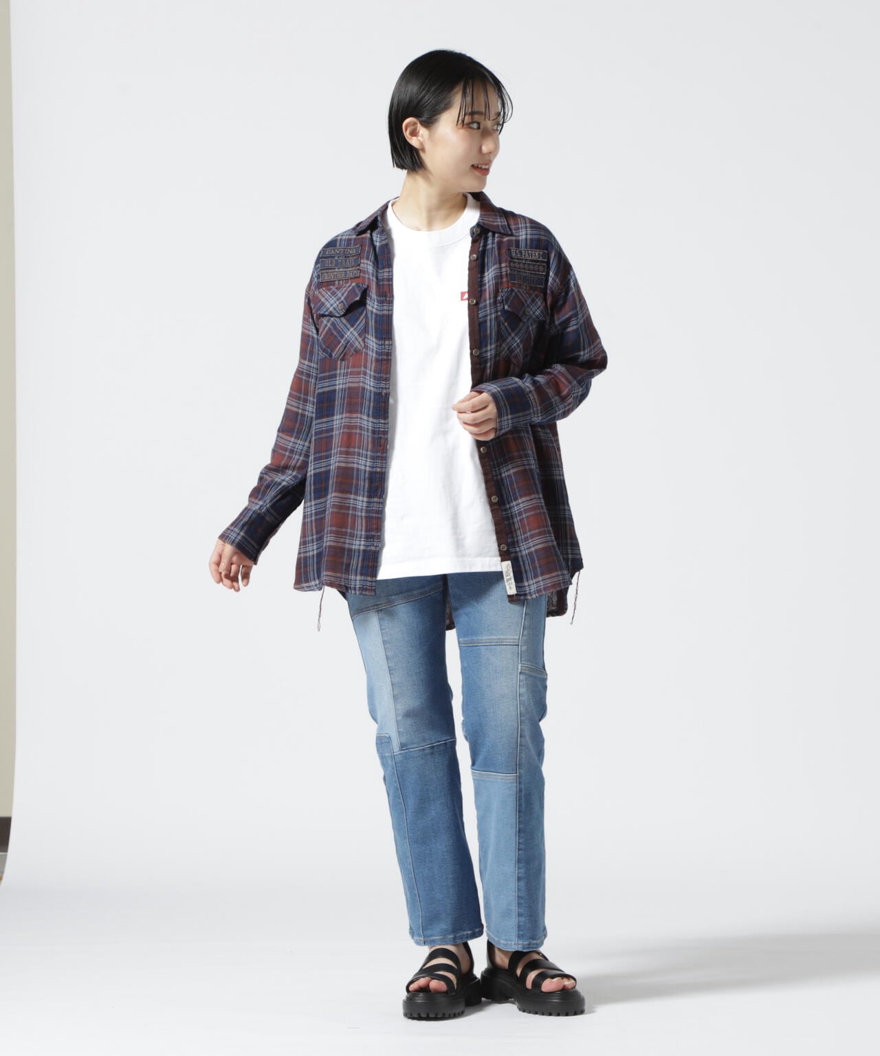 《REBUILD COLLECTION》INDIGO CHECK SHIRT/ インディゴチェックシャツ