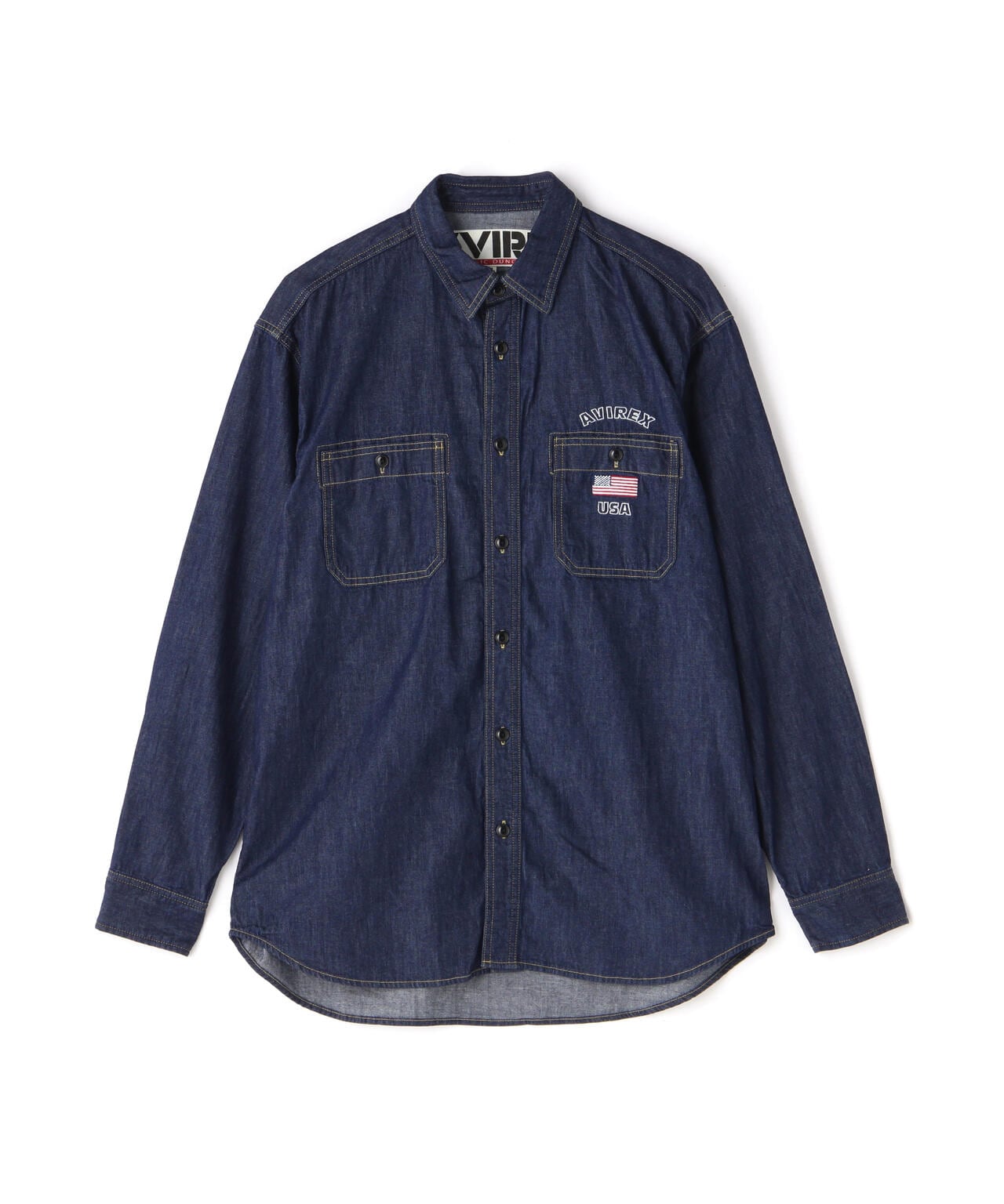 《REBUILD COLLECTION》バーシティー 長袖 デニムシャツ / L/S VARSITY DENIM SHIRT