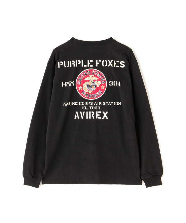 PURPLE FOXES LONG SLEEVE T-SHIRT / パープル フォックス 長袖 Tシャツ
