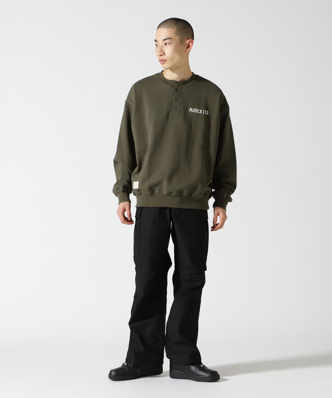 《WEB&DEPOT限定》HENLY NECK PENANT PATCHED SWEAT