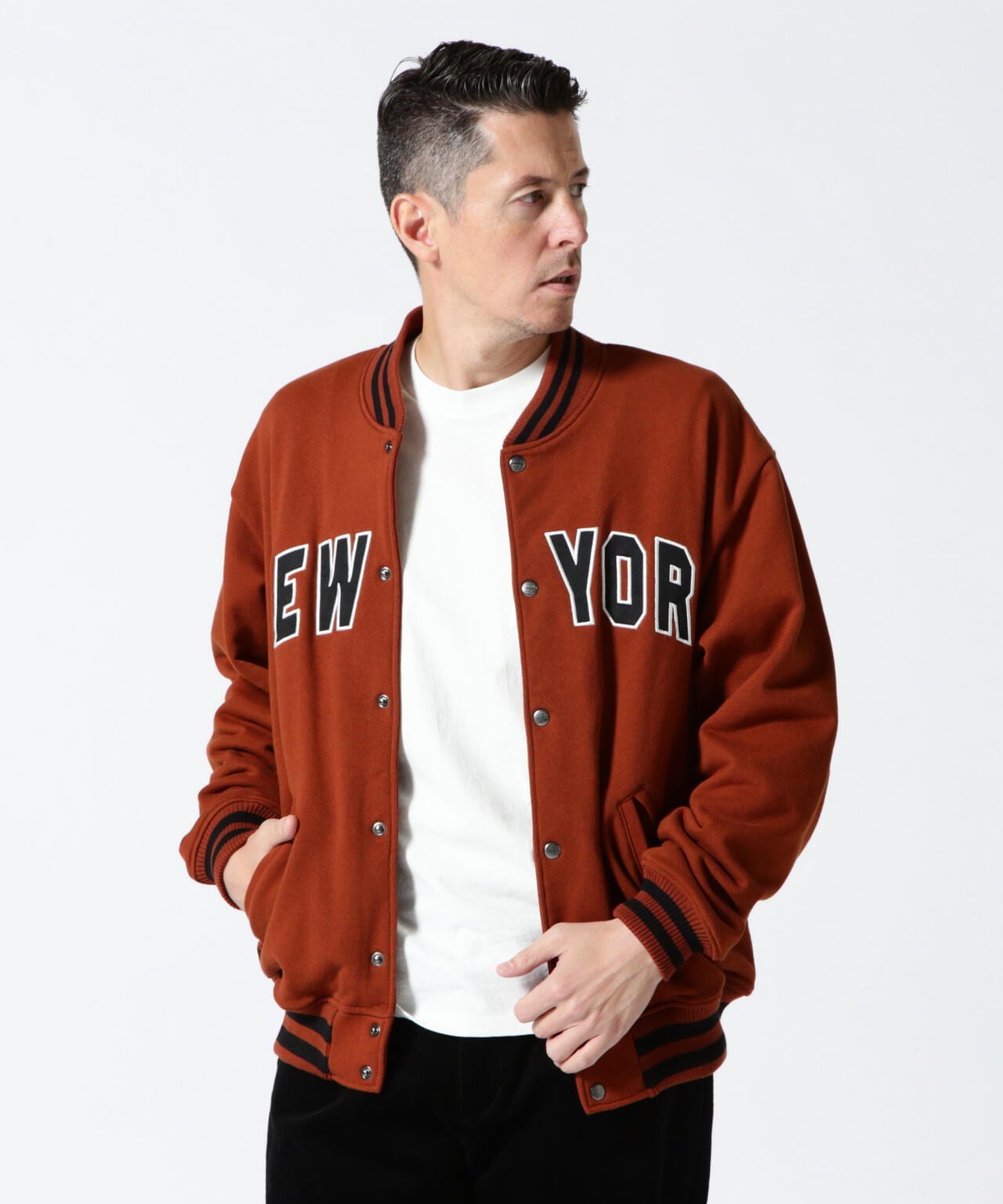 WEB＆DEPOT限定】SWEAT STADIUM JACKET 'AVIREX NYC' / スウェット