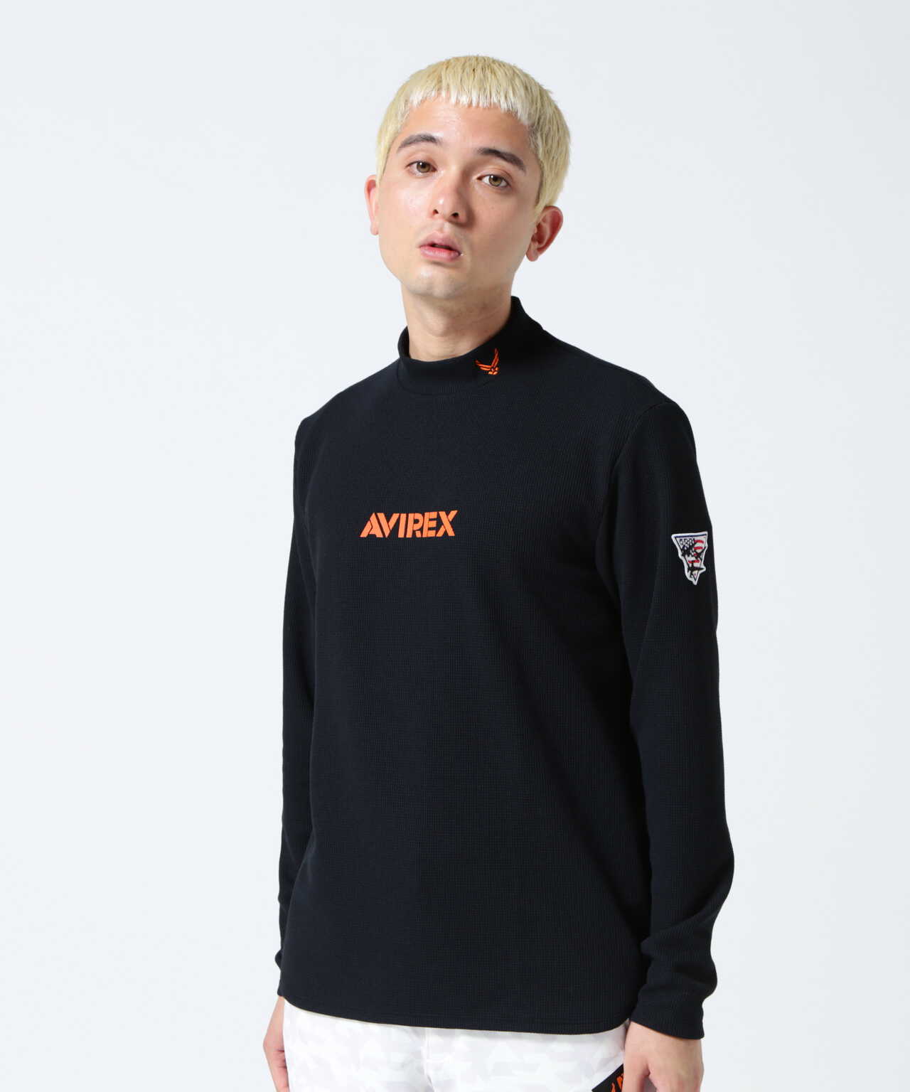 《AVIREX GOLF》ミリタリーモックシャツ