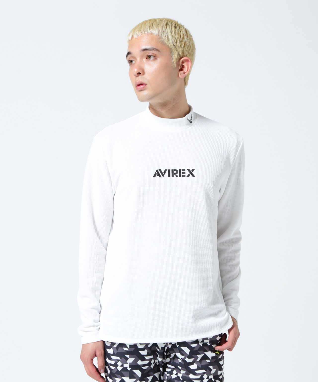 《AVIREX GOLF》ミリタリーモックシャツ