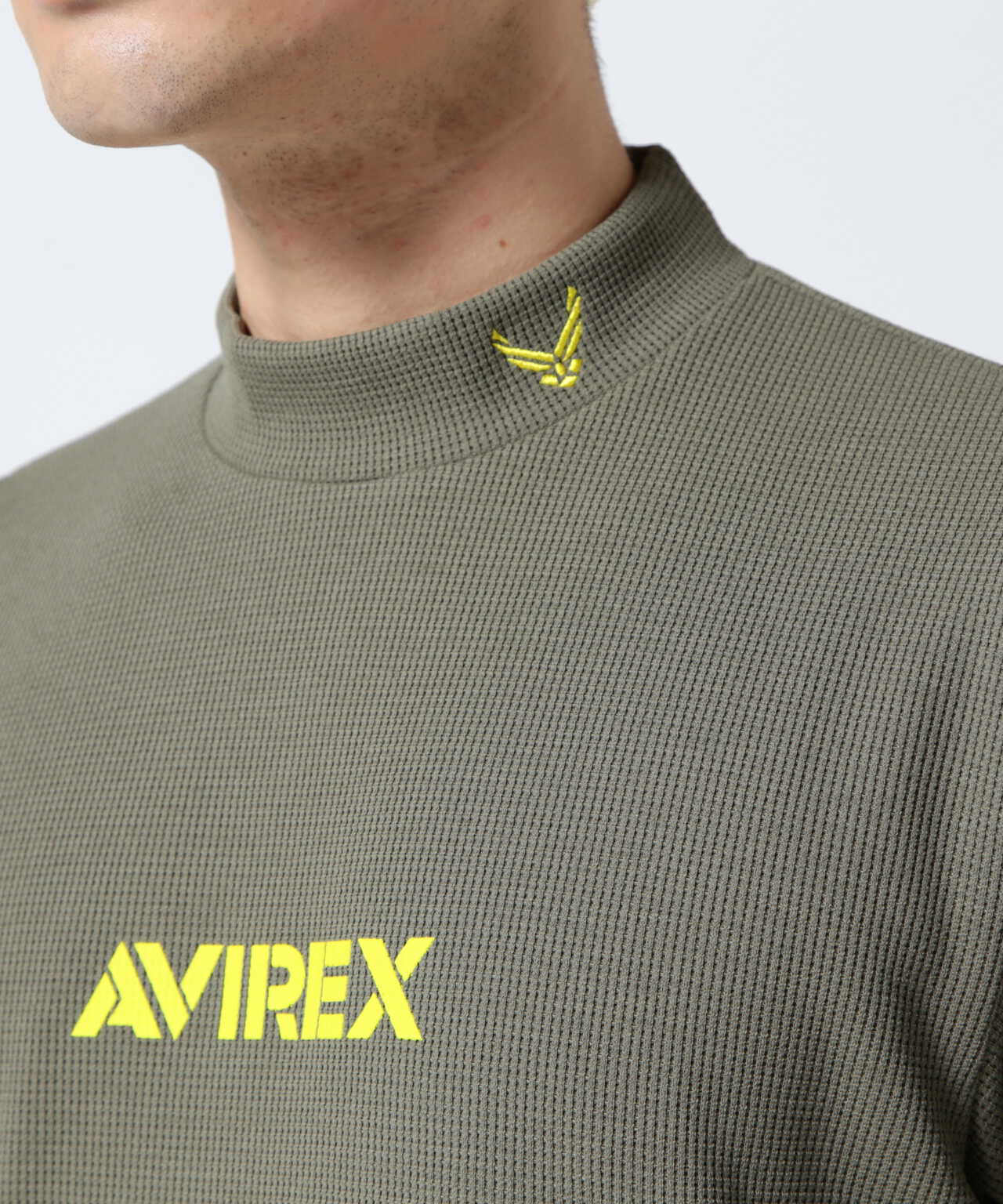 《AVIREX GOLF》ミリタリーモックシャツ