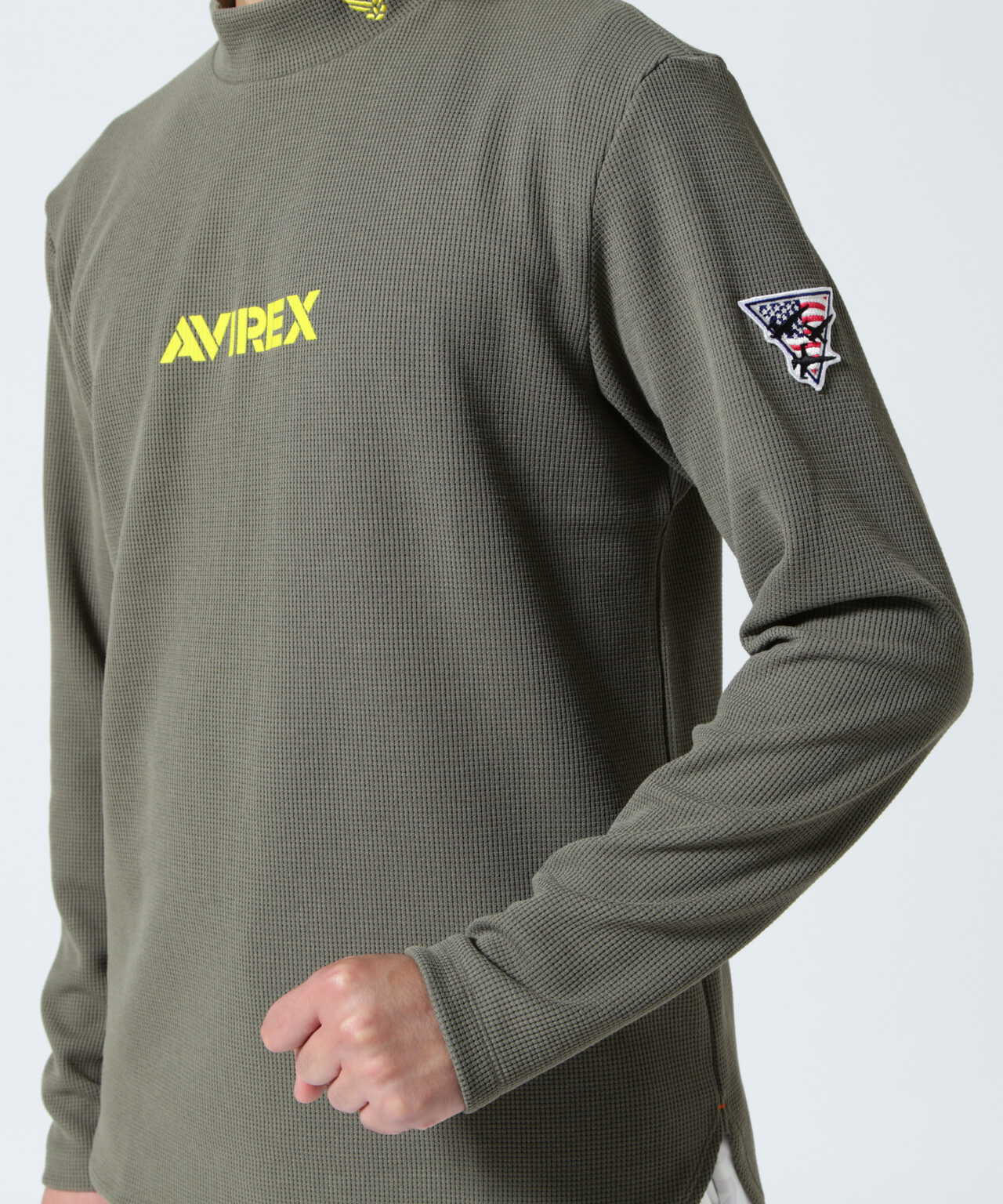 《AVIREX GOLF》ミリタリーモックシャツ