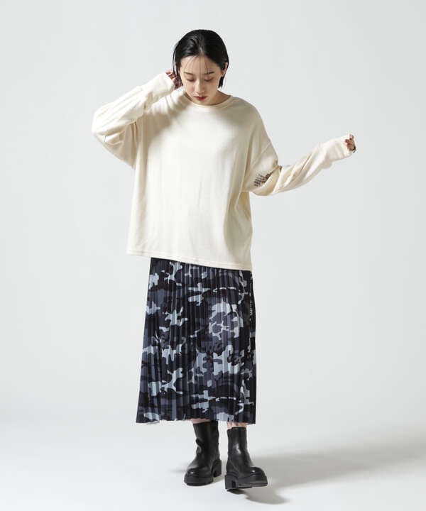 L/S HONEY COMBI PRINT PULLOVER/ ハニカムコンビプリントプルオーバー