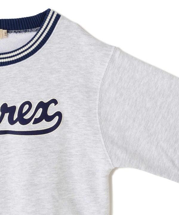 《KIDS》BASEBALL CREW NECK SWEAT/ベースボール ラインリブ クルーネック スウェット