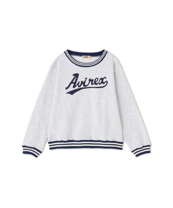 《KIDS》BASEBALL CREW NECK SWEAT/ベースボール ラインリブ クルーネック スウェット