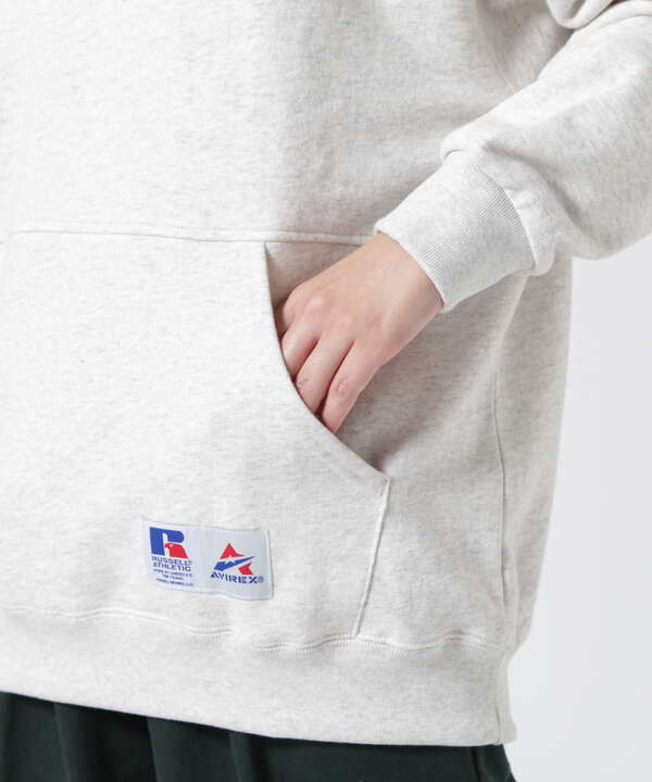 ≪RUSSELL ATHLETIC × AVIREX≫Women's PULL-OVER PARKA/ ウィメンズ プルオーバーパーカー