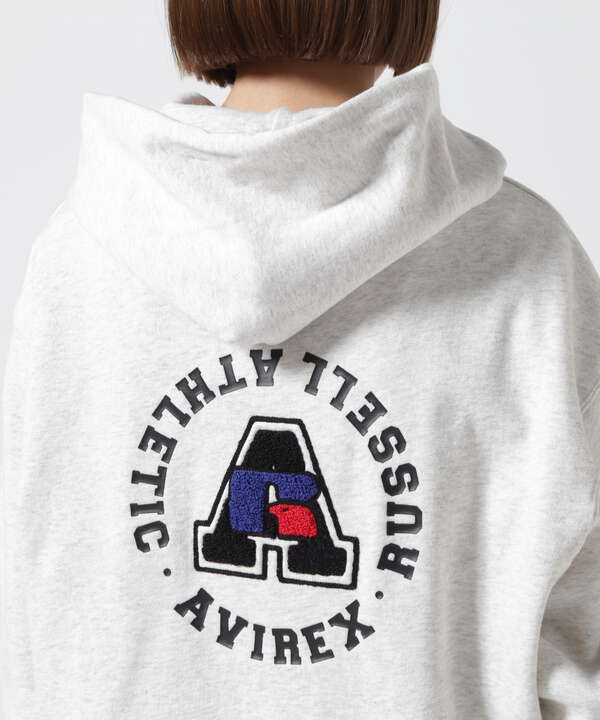 ≪RUSSELL ATHLETIC × AVIREX≫Women's PULL-OVER PARKA/ ウィメンズ プルオーバーパーカー