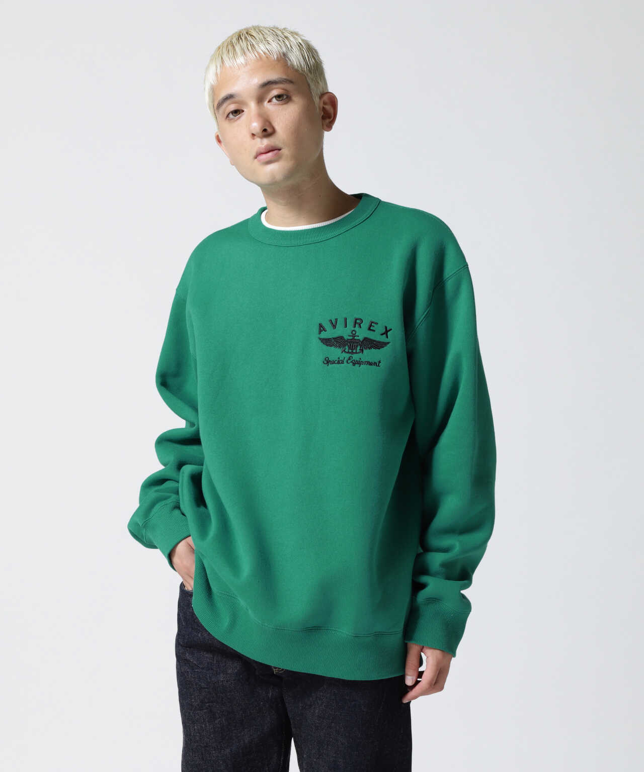 VARSITY LOGO CREW NECK SWEAT / バーシティ ロゴ クルーネック