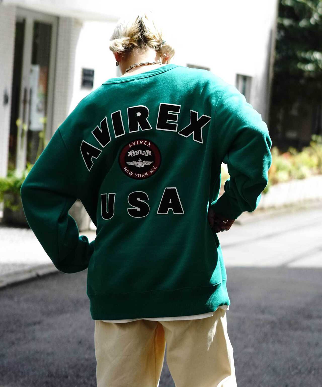 VARSITY LOGO CREW NECK SWEAT / バーシティ ロゴ クルーネック