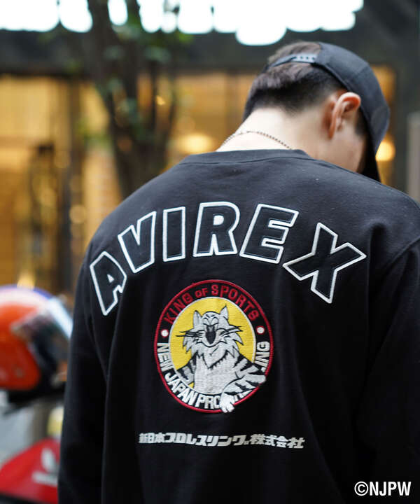 《新日本プロレス × AVIREX》SPECIAL CREW NECK SWEAT / スペシャル クルーネック スウェット