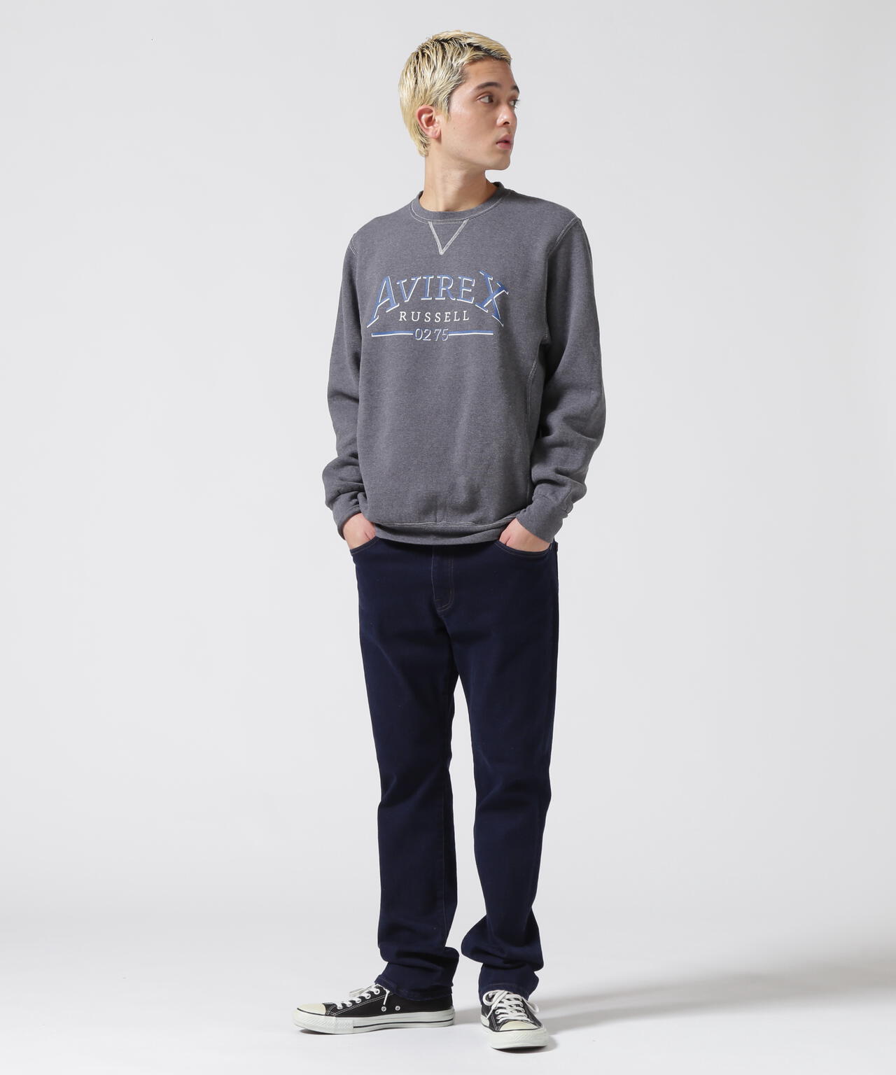 【RUSSELL ATHLETIC × AVIREX】CREW NECK SWEAT / クルーネック スウェット 