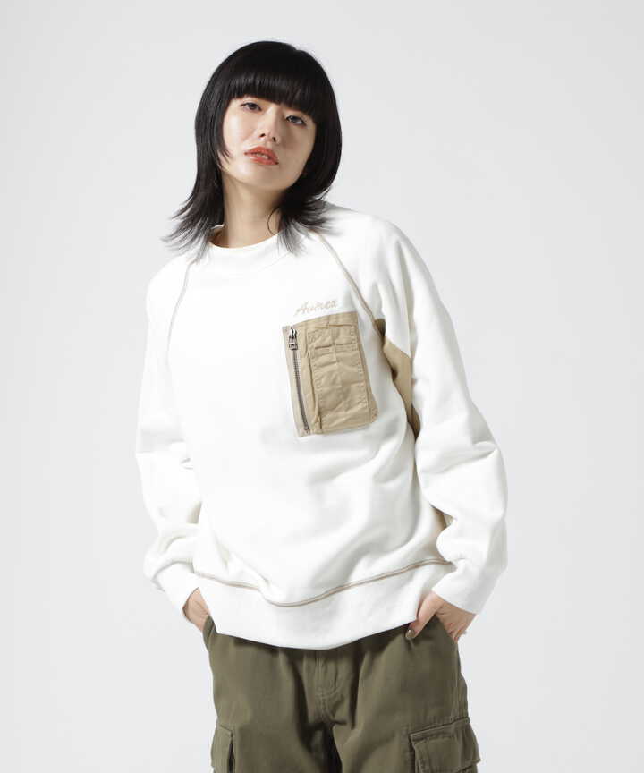 MILITARY POCKET CREWSWEAT/ ミリタリーポケットクルー