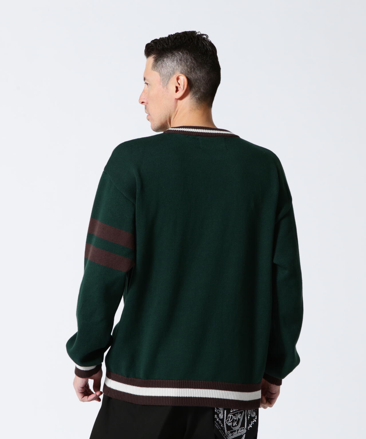 《WEB&DEPOT限定》COLLEGE LINE KNIT / カレッジ ライン ニット