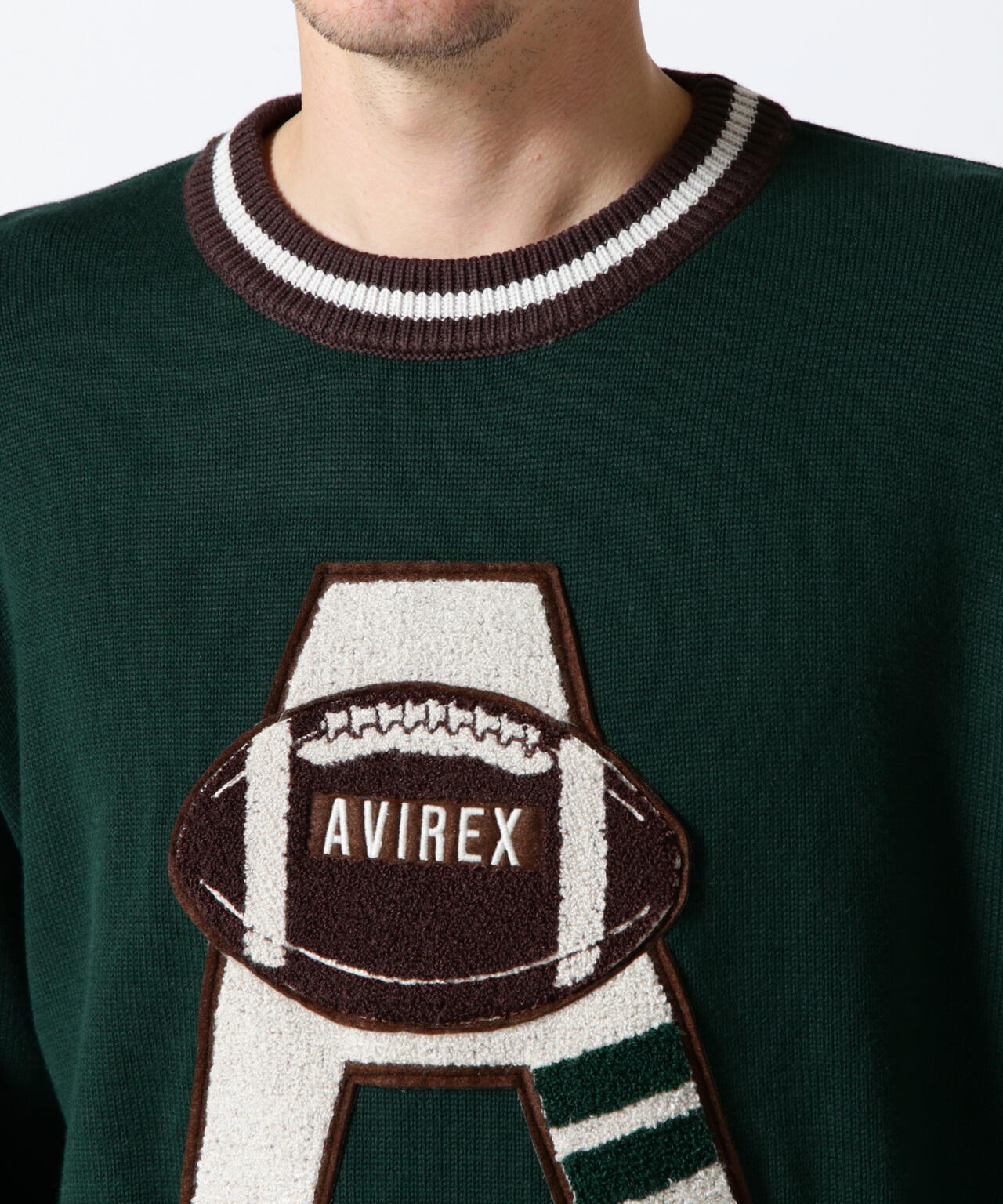 WEB&DEPOT限定》COLLEGE LINE KNIT / カレッジ ライン ニット | AVIREX