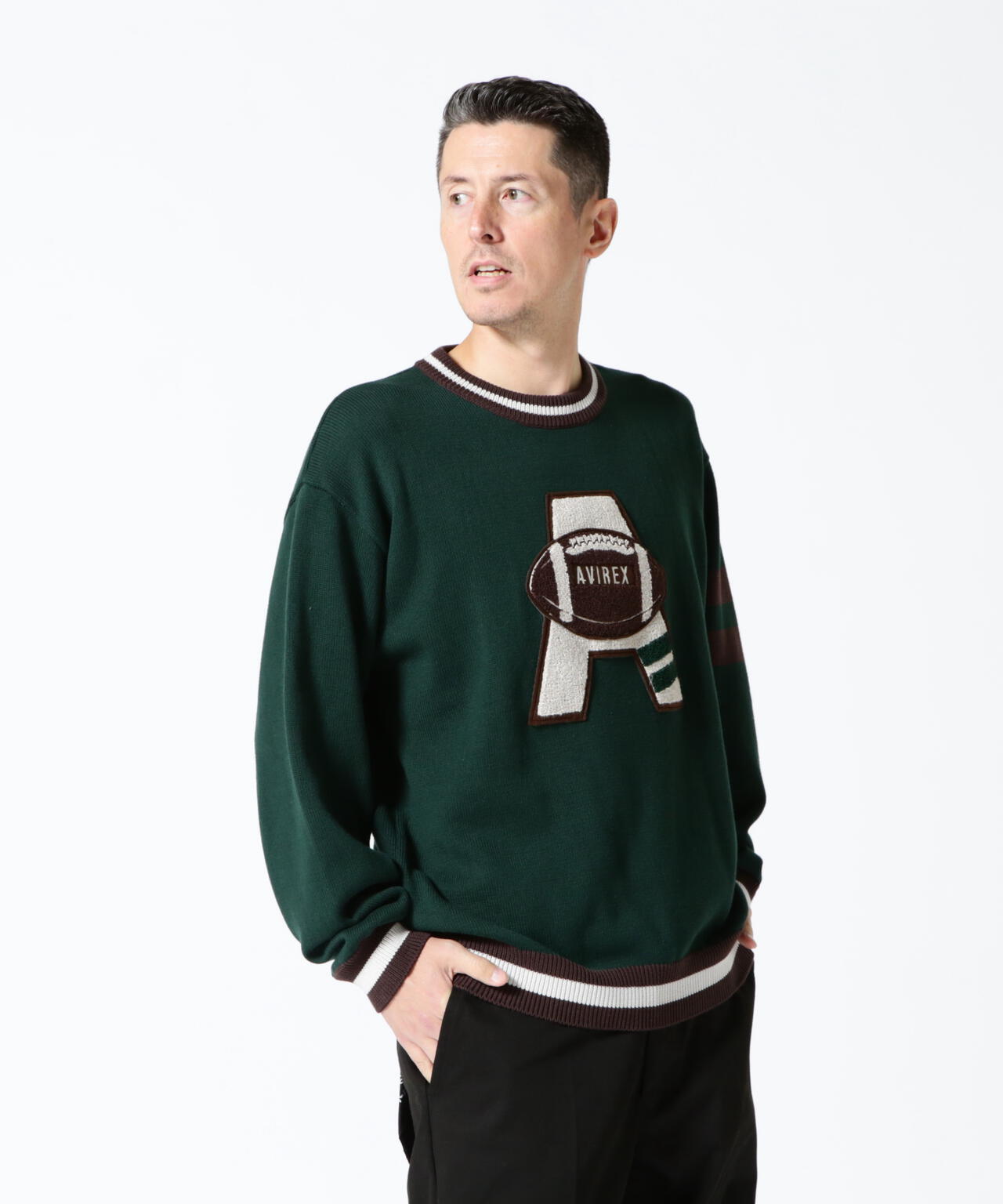 WEB&DEPOT限定》COLLEGE LINE KNIT / カレッジ ライン ニット | AVIREX