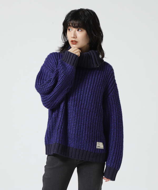 TURTLE MELANGE KNIT TOPS/ タートルメランジニットトップス