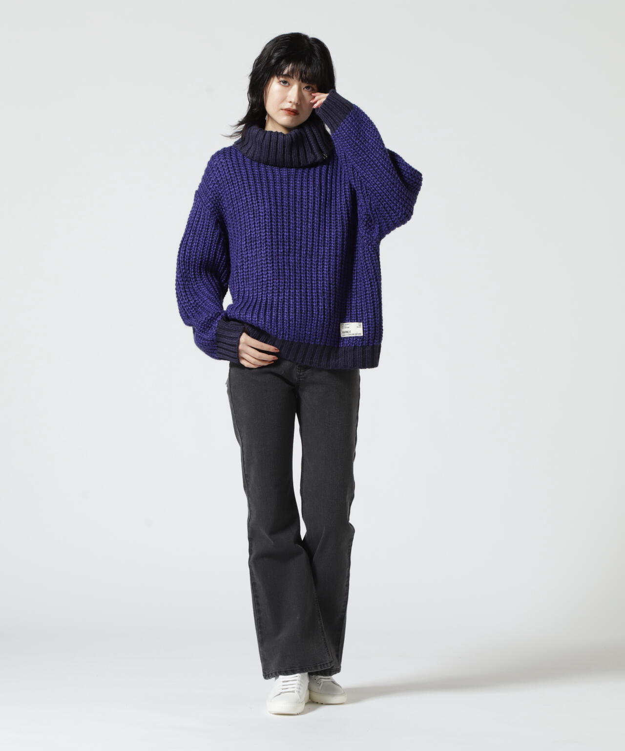 TURTLE MELANGE KNIT TOPS/ タートルメランジニットトップス | AVIREX