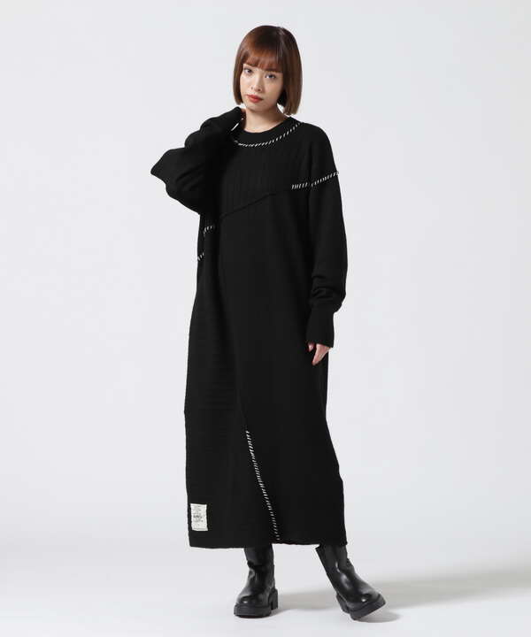 HAND STITCH KNIT ONEPIECE/ ハンドステッチ ニットワンピース