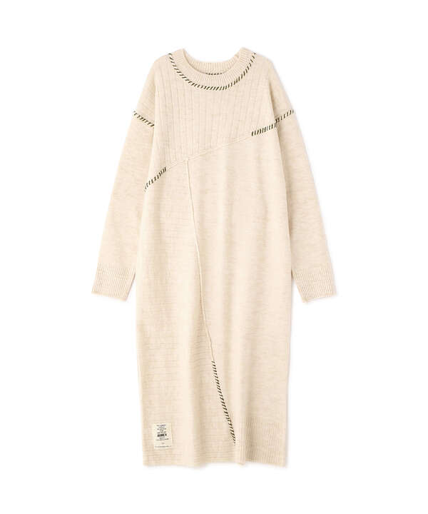 HAND STITCH KNIT ONEPIECE/ ハンドステッチ ニットワンピース