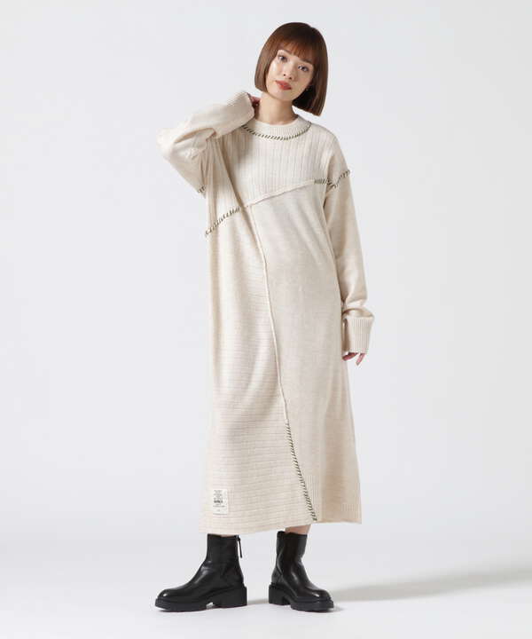 HAND STITCH KNIT ONEPIECE/ ハンドステッチ ニットワンピース