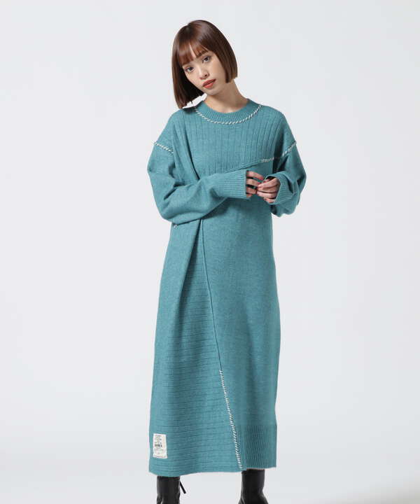 HAND STITCH KNIT ONEPIECE/ ハンドステッチ ニットワンピース