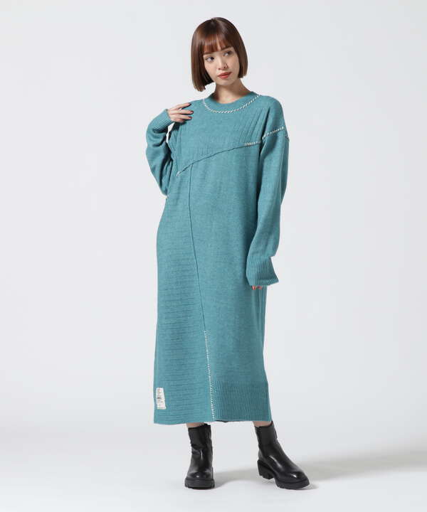 HAND STITCH KNIT ONEPIECE/ ハンドステッチ ニットワンピース