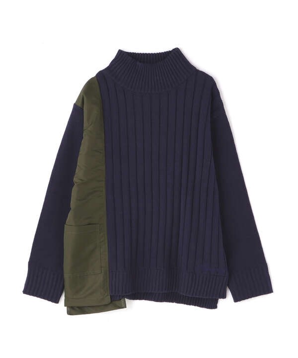 ≪WEB&DEPOT限定≫NYLON COMBI POCKET KNIT/ ナイロンコンビポケット