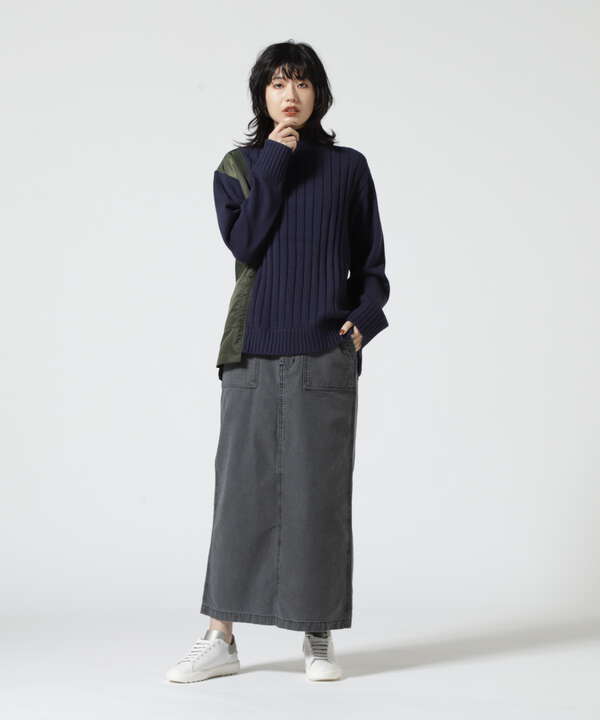 ≪WEB&DEPOT限定≫NYLON COMBI POCKET KNIT/ ナイロンコンビポケット