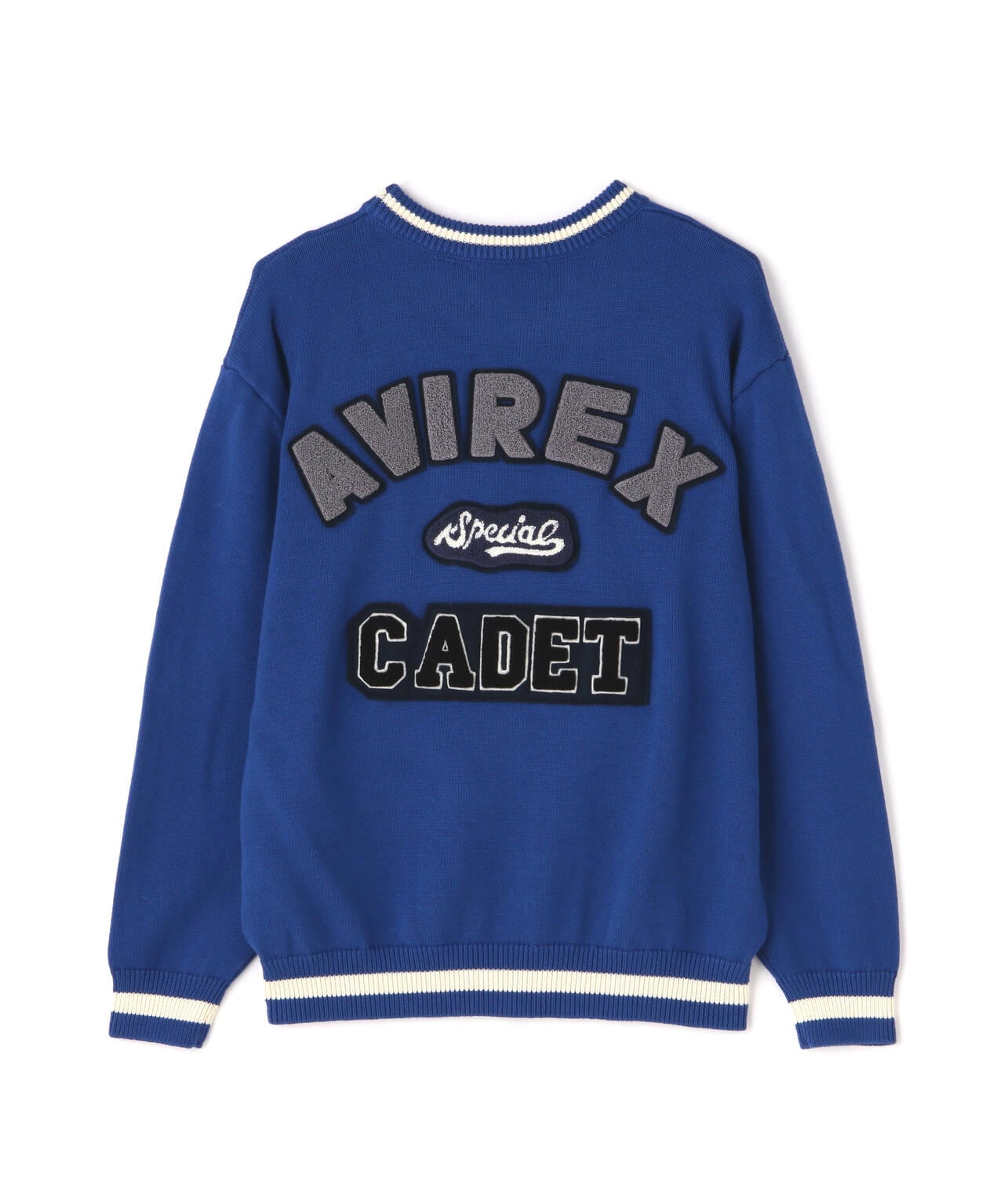 LETTERED CHENILLE PATCH CREW NECK SWEATER / レタード シェニール