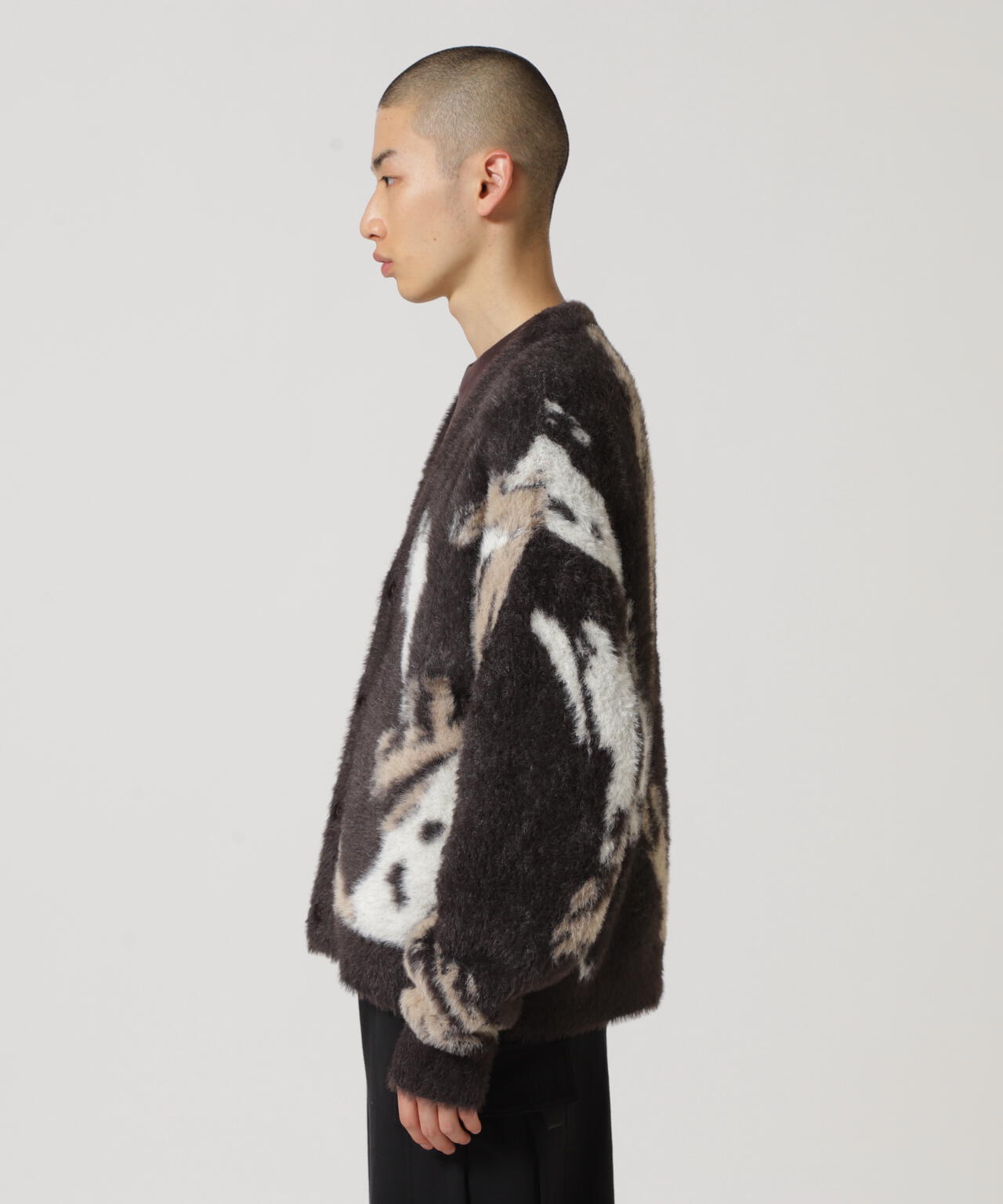 直営店限定】AVX NYLON SHAGGY CARDIGAN / ナイロン シャギー 