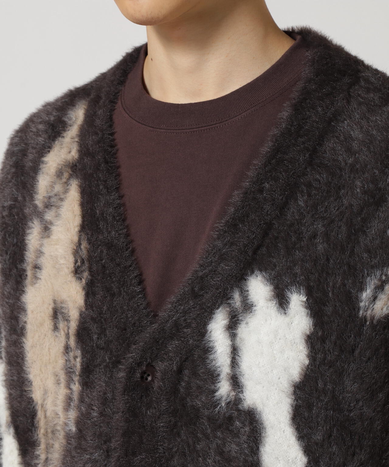 直営店限定】AVX NYLON SHAGGY CARDIGAN / ナイロン シャギー