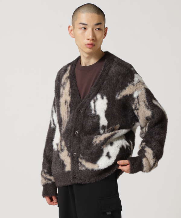 直営店限定】AVX NYLON SHAGGY CARDIGAN / ナイロン シャギー